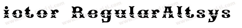 ictor RegularAltsys Fontographer字体转换
